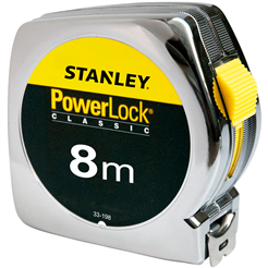 מטר 8 מ' POWERLOCK (מ"מ) STANLEY